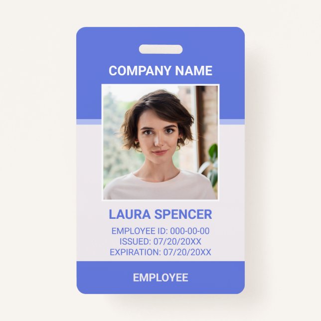 Personalised Corporate Employee Photo ID Badge (Front)