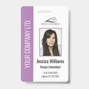 Personalised Corporate Employee Purple ID Badge