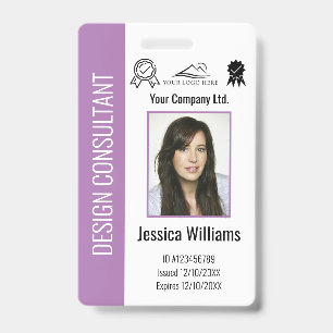 Personalised Corporate Employee Purple ID  Badge