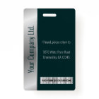 Personalised Corporate Employee Silver Green ID