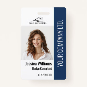 Personalised Corporate Employee Staff Blue ID ID Badge