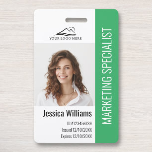 Personalised Corporate Employee Staff Green ID Badge