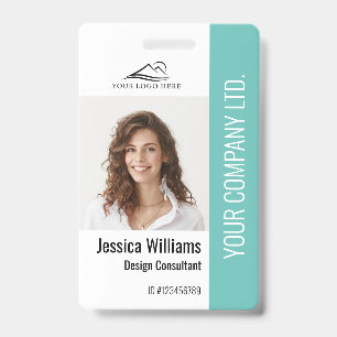 Personalised Corporate Employee Staff Teal ID Badge