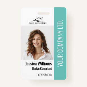 Personalised Corporate Employee Staff Teal ID ID Badge