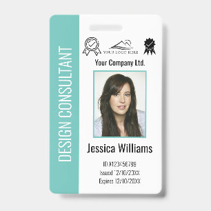 Personalised Corporate Employee Teal ID Badge