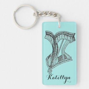 Personalised Corset Keychain with quote
