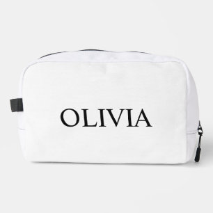 Personalised Cosmetic Bag, Custom Corduroy Makeup  Dopp Kit