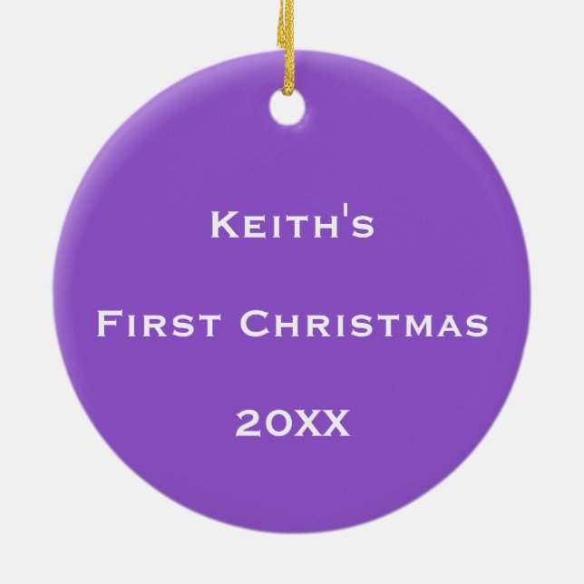 Personalised Cosmic Bubble Flow Ceramic Tree Decoration (Back)