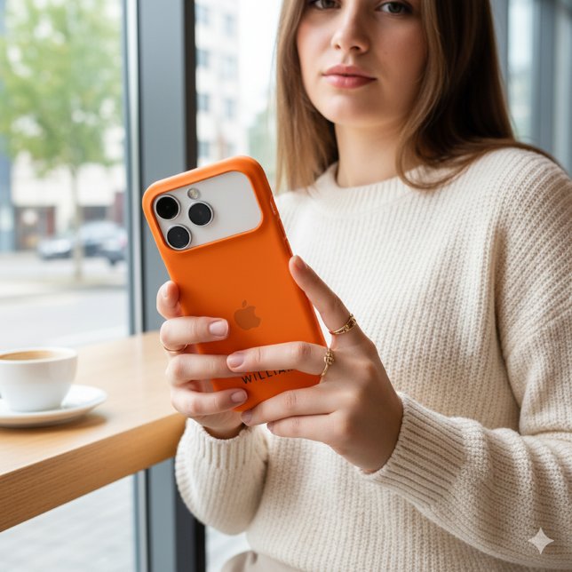 Personalised Cosmic Orange iPhone Case with Custom (Creator Uploaded)