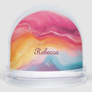 Personalised Cosmic Rainbow Snowglobe