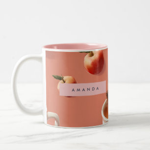 Personalised Cosy Apple Cider Pattern Two-Tone Coffee Mug