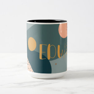 Personalised Cosy Bohemian Two-Tone Coffee Mug