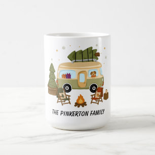 Personalised Cosy Christmas Camper Coffee Mug