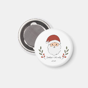 Personalised Cosy Santa Christmas Magnet