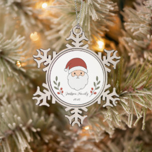 Personalised Cosy Santa Christmas Tree Ornament
