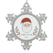 Personalised Cosy Santa Christmas Tree Ornament