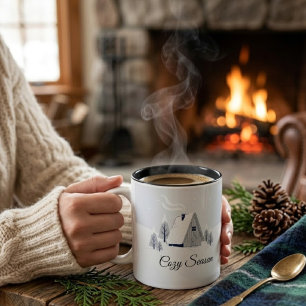personalised Cosy Season  Two-Tone Coffee Mug