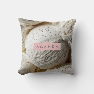 Personalised Cosy Vanilla Bean Ice Cream Aesthetic Cushion
