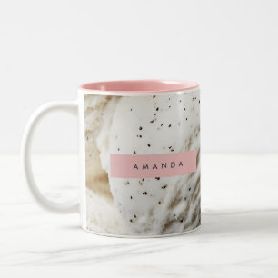 Personalised Cosy Vanilla Bean Ice Cream Aesthetic Two-Tone Coffee Mug