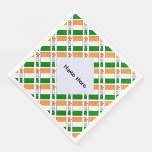 Personalised Côte d'Ivoire Ivory Coast Flag Tiled Napkin