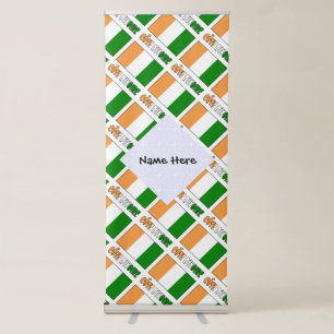 Personalised Côte d'Ivoire Ivory Coast Flag Tiled  Retractable Banner