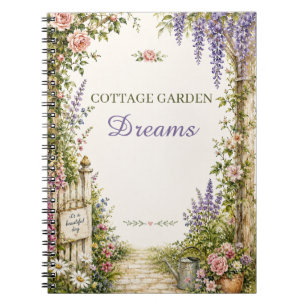 Personalised Cottage Garden Dreams Notebook