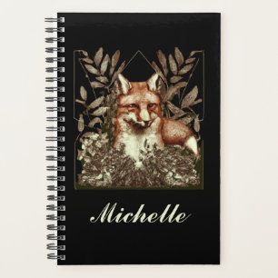 Personalised Cottagecore Fox Vintage Planner