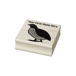 Personalised Coturnix Quail Farm Stamp
