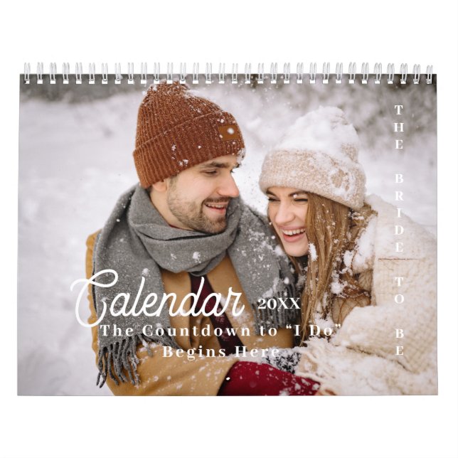 Personalised Countdown Bride to be wedding Plan Calendar (Cover)