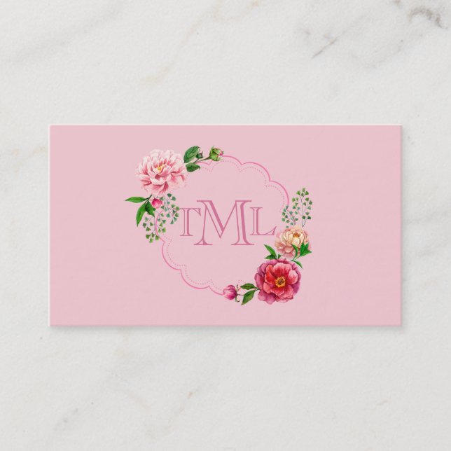 Personalised Country Chic Floral Calling/ Business Card (Front)