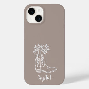 Personalised Country Cowgirl boot phone case