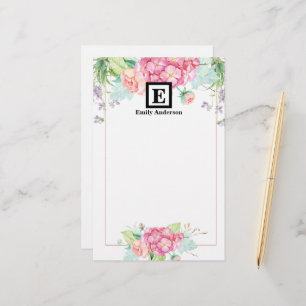 Personalised Country Flowers Stationery