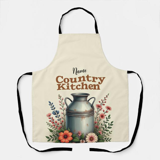 Personalised Country Kitchen Apron – [Name]’s Farm (Front)