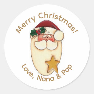 Personalised Country Santa Christmas Labels