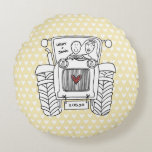 Personalised Country Wedding Tractor Cushion<br><div class="desc">A tractor country farm wedding throw cushion which can be personalised with both the couple's names and wedding date on the front. The back of the cushion shows the back of the tractor with a 'Just Married' sign. If you would like to change the size or font of the names...</div>
