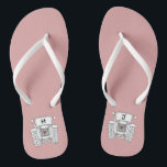 Personalised Country Wedding Tractor Flip Flops<br><div class="desc">A pair of tractor country farm themed wedding fun flip flops that can be personalised with the couple's initials.</div>