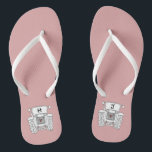 Personalised Country Wedding Tractor Flip Flops<br><div class="desc">A pair of tractor country farm themed wedding fun flip flops that can be personalised with the couple's initials.</div>