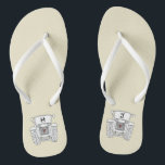 Personalised Country Wedding Tractor Flip Flops<br><div class="desc">A pair of tractor country farm themed wedding fun flip flops that can be personalised with the couple's initials.</div>