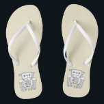 Personalised Country Wedding Tractor Flip Flops<br><div class="desc">A pair of tractor country farm themed wedding fun flip flops that can be personalised with the couple's initials.</div>