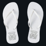 Personalised Country Wedding Tractor Flip Flops<br><div class="desc">A pair of tractor country farm themed wedding fun flip flops that can be personalised with the couple's initials.</div>