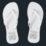 Personalised Country Wedding Tractor Flip Flops<br><div class="desc">A pair of tractor country farm themed wedding fun flip flops that can be personalised with the couple's initials.</div>