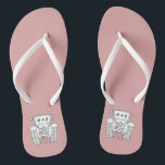 Personalised Country Wedding Tractor Flip Flops<br><div class="desc">A pair of tractor country farm themed wedding fun flip flops that can be personalised with the couple's initials.</div>