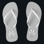 Personalised Country Wedding Tractor Flip Flops<br><div class="desc">A pair of tractor country farm themed wedding fun flip flops that can be personalised with the couple's initials.</div>