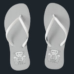 Personalised Country Wedding Tractor Flip Flops<br><div class="desc">A pair of tractor country farm themed wedding fun flip flops that can be personalised with the couple's initials.</div>
