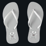 Personalised Country Wedding Tractor Flip Flops<br><div class="desc">A pair of tractor country farm themed wedding fun flip flops that can be personalised with the couple's initials.</div>