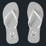 Personalised Country Wedding Tractor Flip Flops<br><div class="desc">A pair of tractor country farm themed wedding fun flip flops that can be personalised with the couple's initials.</div>