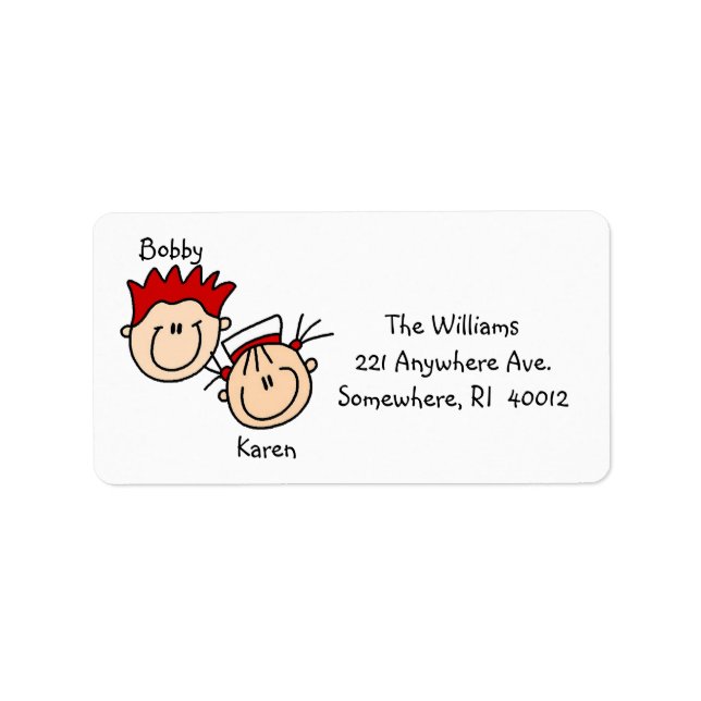 Personalised Couple Address Labels (Front)