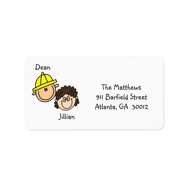 Personalised Couple Address Labels (Front)