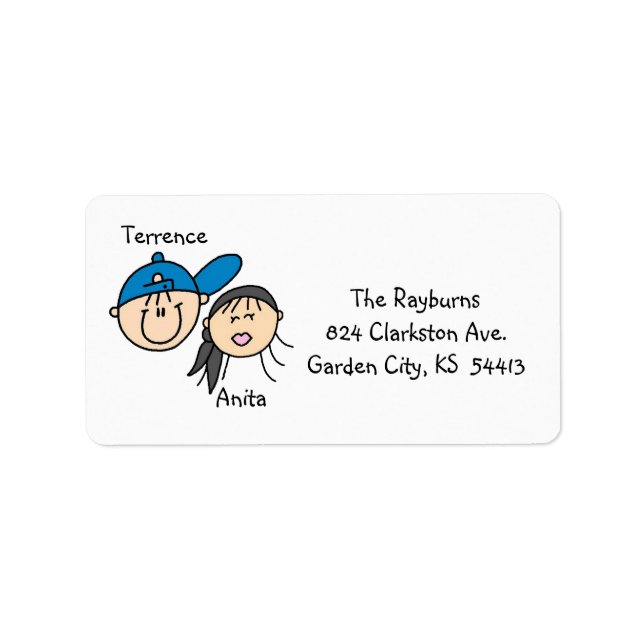 Personalised Couple Address Labels (Front)