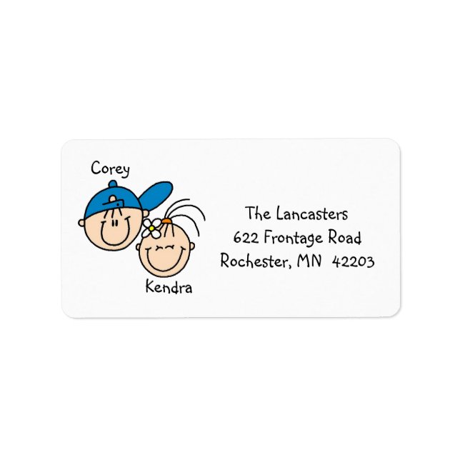 Personalised Couple Address Labels (Front)